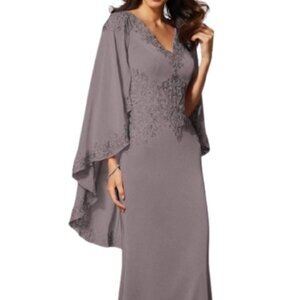 NWT MGNY By Mori Lee 72401 Mother of the Bride Dress Charcoal Size 6 and 14